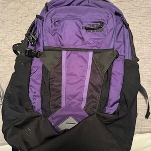 The North Face Purple and Black Backpack
